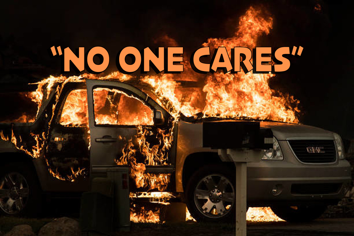 Melbourne Woman Sets Herself On Fire Inside Car With Sign: “NO ONE CARES. MANDATES ARE KILLING US”
